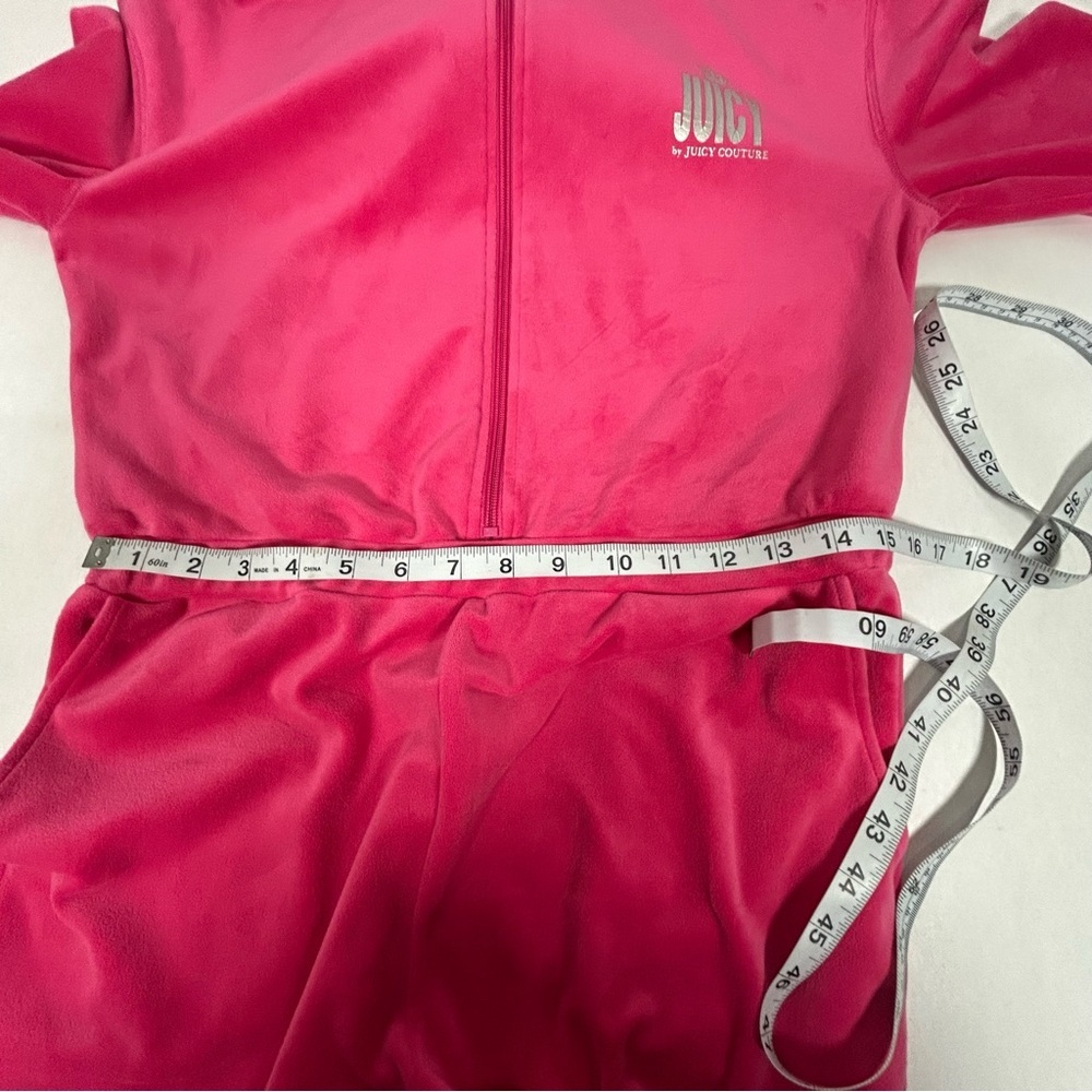 Juicy Couture Pink Velour Jumpsuit Relaxed Fit - Picture 9 of 13